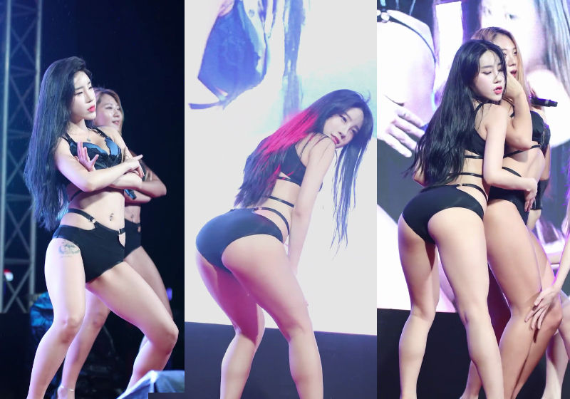 [饭拍]啤酒节性感热舞表演 블랙바니(Black Bunny)-2