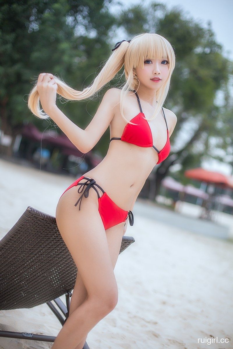 微博红人@鬼畜瑶在不在w 泳装魔女 【15P】-【爱主播】