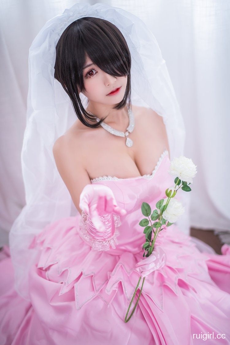 人气动漫Coser@鳗鱼霏儿 – 狂三系列 婚纱 【14P】-【爱主播】