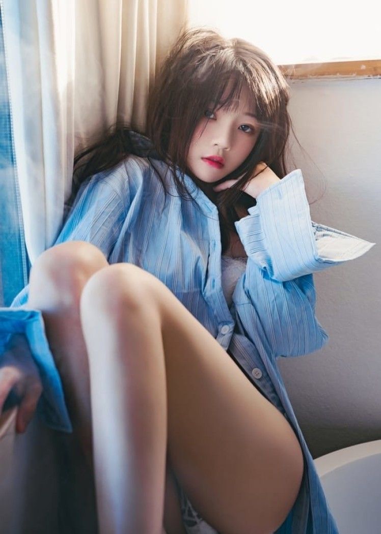 桜桃喵 – NO.156 蓝衬衫[44P-1.10G]