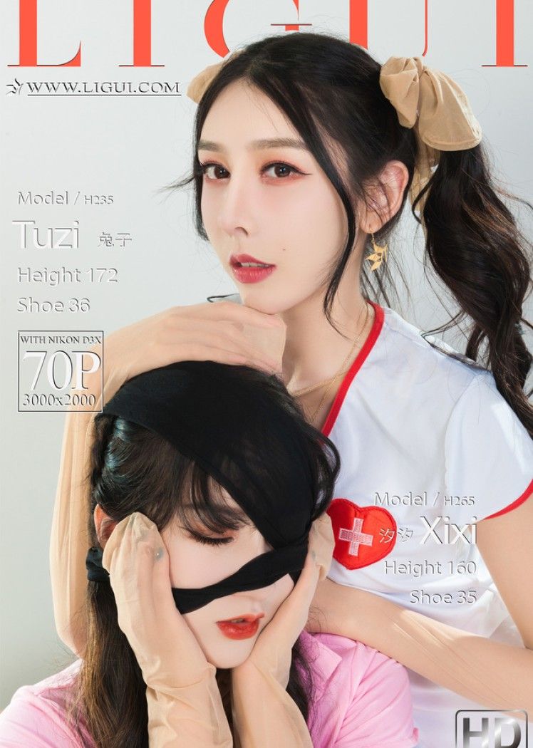 [Ligui丽柜]2022.03.28《双生花-丝欲双生》兔子&汐汐 [70+1P/75MB]