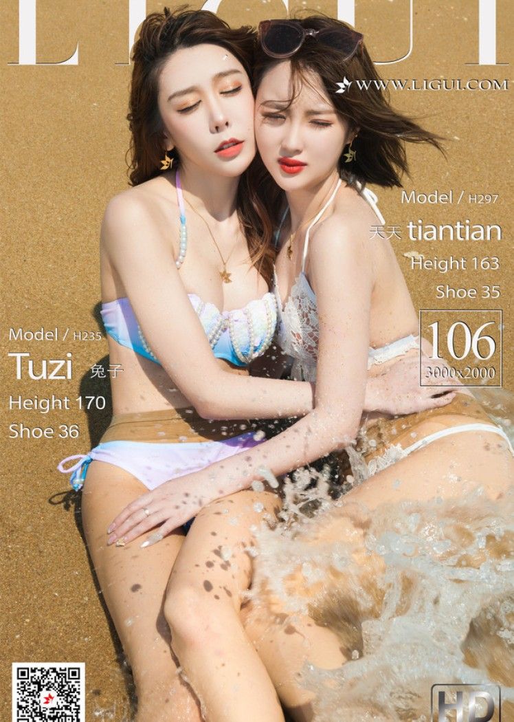 Ligui丽柜 – 2020.12.18《双生花- 浪花柔情》兔子&天天[107P215M]