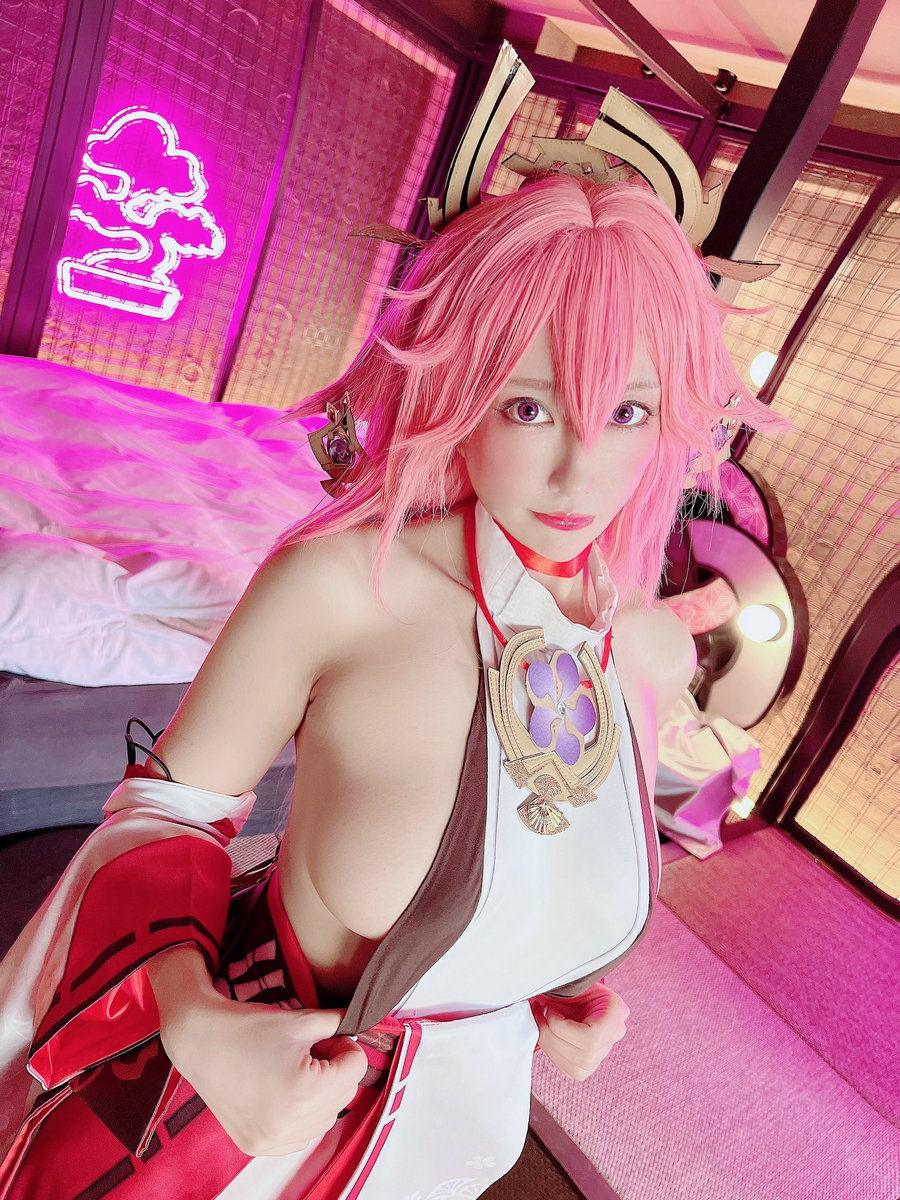 (Cosplay)[HERESY] Ringo Mitsuki 林檎蜜紀 - すっごい見せつけてくるえちち八重...